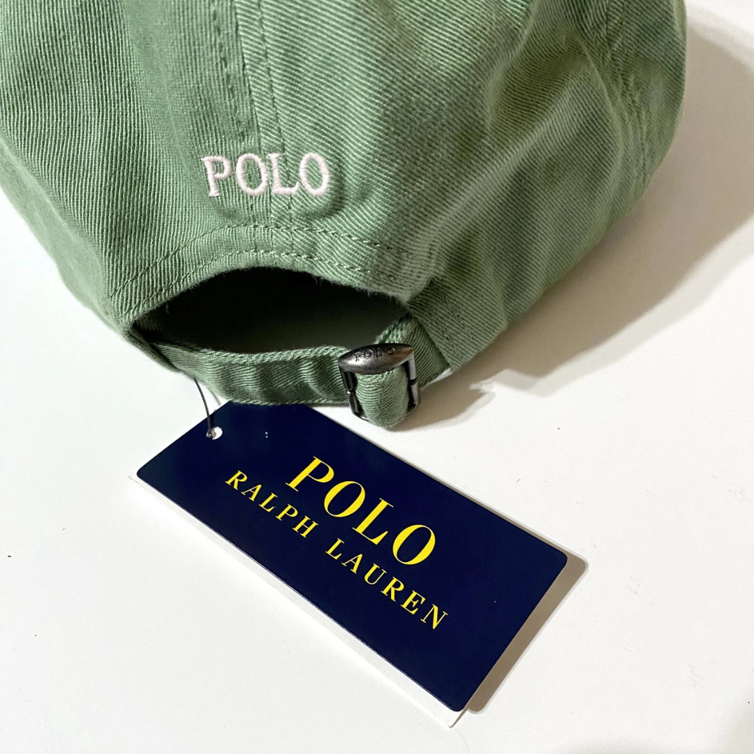 classic Polo Ralph Lauren cotton chino baseball cap in green,