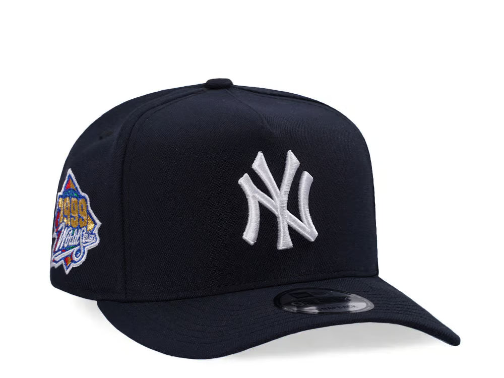 NEW YORK NEW ERA 9FORTY DARK BLUE A-FRAME WORLD SERIES SNAPBACK