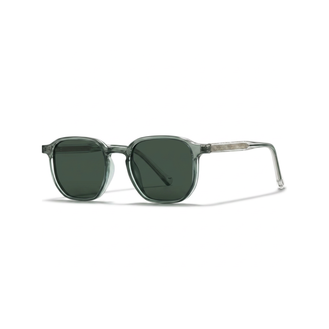 Soft Square – Translucent Teal / Dark Green