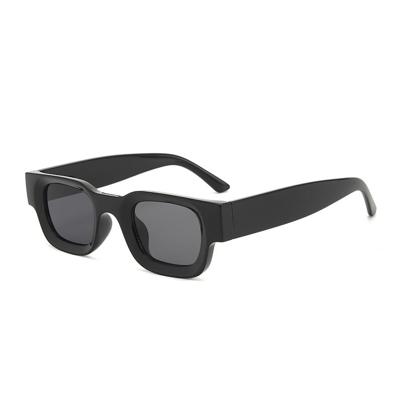 Men Square Black UV400 Sunglasses
