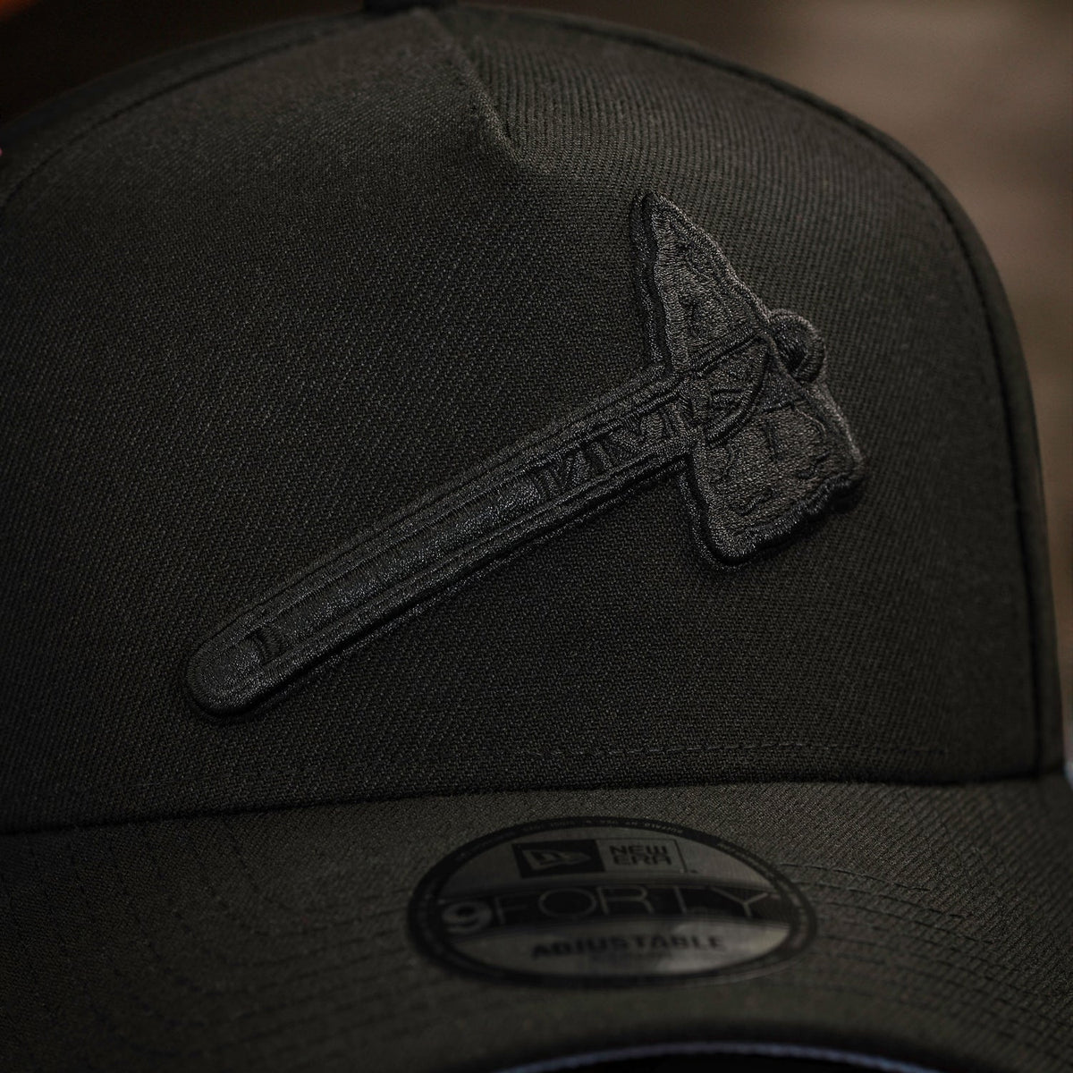 ATLANTA BRAVES MLB BLACK SKY BLUE UV / NEW ERA 9FORTY A-FRAME