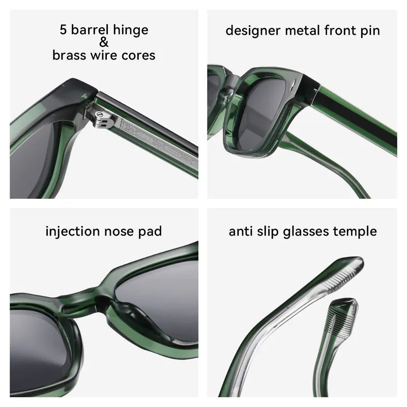 Boulevard Men's Polarized Sunglasses Square Frame