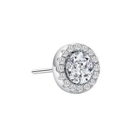 Earrings – Iced Halo – Silver