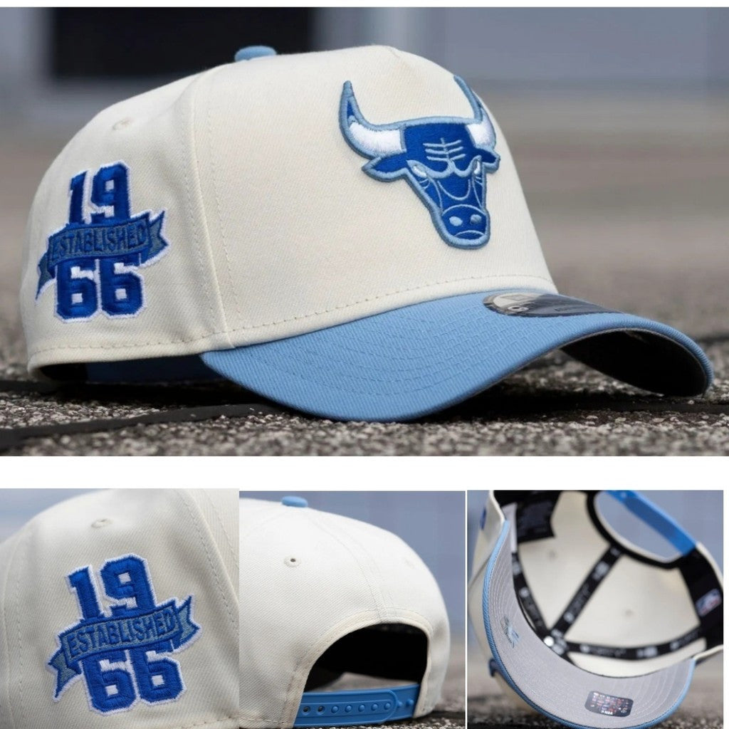 New Era Chicago Bulls 9FORTY A-Frame "Established 1966" Two-Tone Snapback.