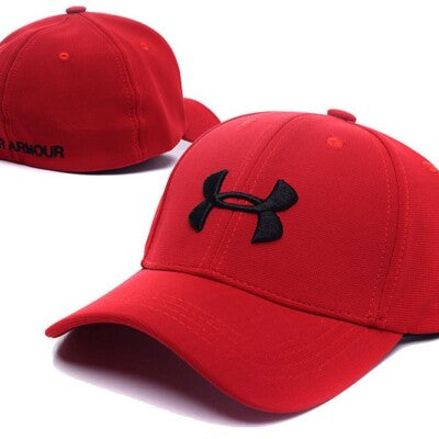 Under Armour Men's Blitzing Cap in a red and black color scheme