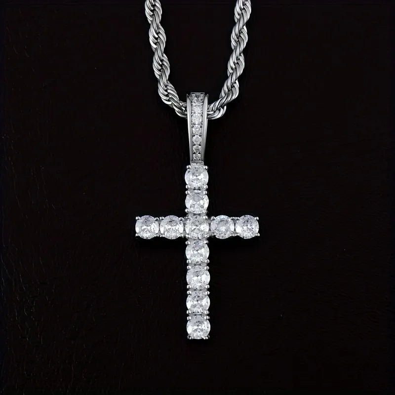 zircon men's pendant necklace