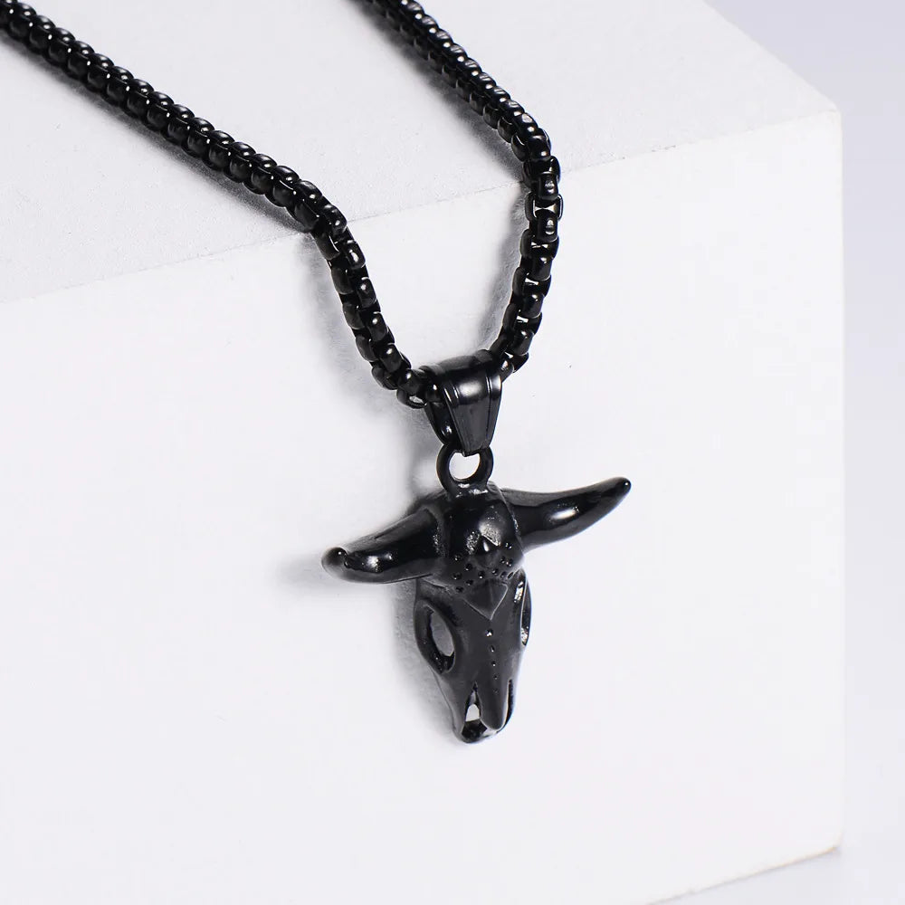 Men Retro Plating Animal Necklace