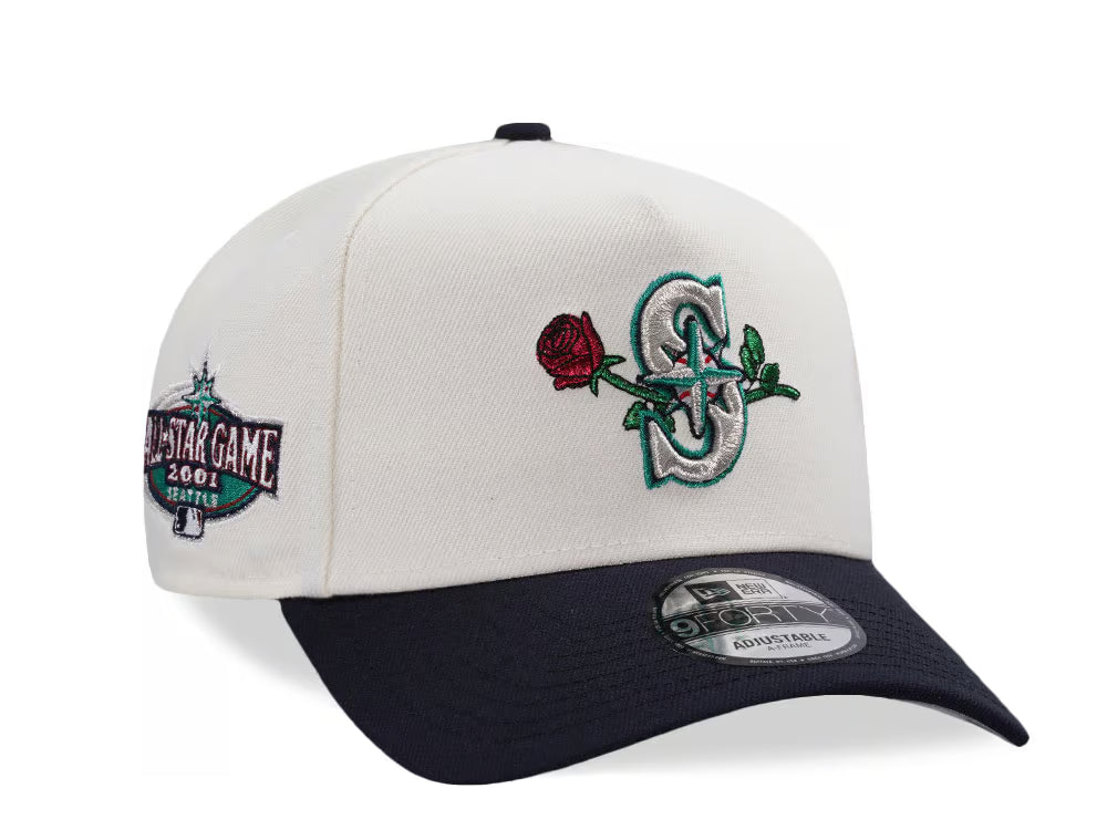 New Era Seattle Mariners 2001 All-Star Game "Rose Chrome" Two-Tone Edition 9FORTY A-Frame Snapback Cap