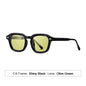 Classic Rivet Sunglasses – Gloss Black w/ Light Olive Lenses