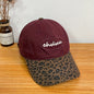 Retro "Chiuu" Leopard Contrast Baseball Cap