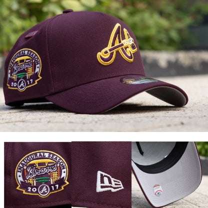 New Era 9FORTY A-Frame adjustable snapback cap featuring the Atlanta Braves MLB team