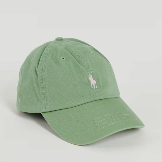 classic Polo Ralph Lauren cotton chino baseball cap in green,
