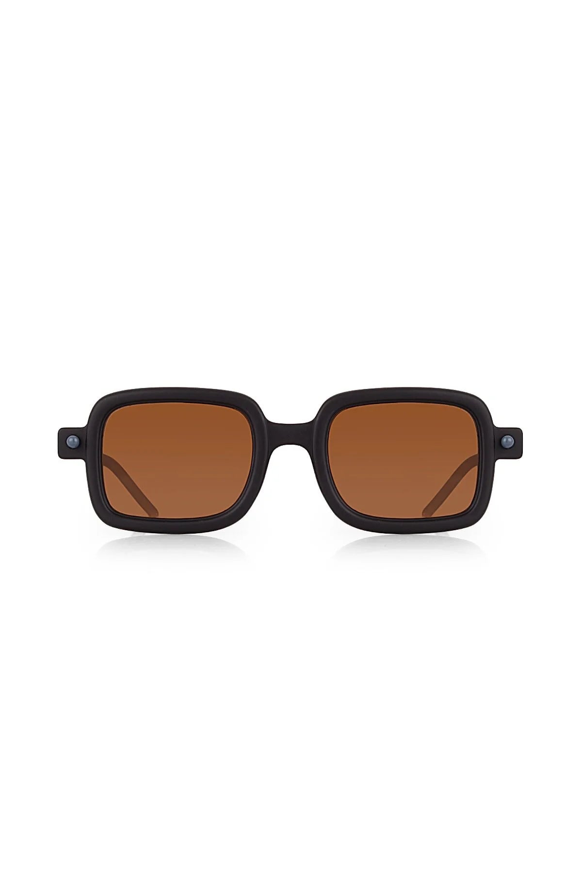 Industrial Square Sunglasses – Matte Black w/ Amber Lenses