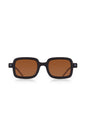 Industrial Square Sunglasses – Matte Black w/ Amber Lenses