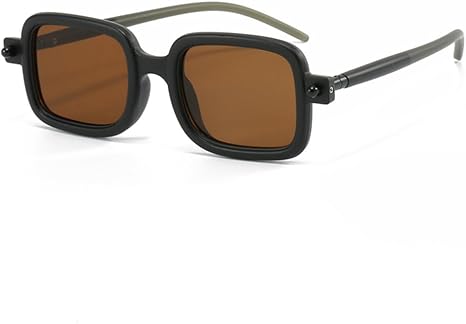 Industrial Square Sunglasses – Matte Black w/ Amber Lenses