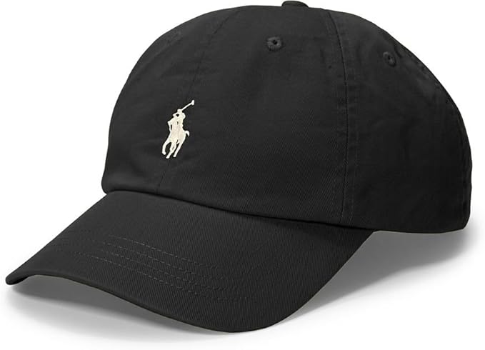 Polo Ralph Lauren Men's Cotton Chino Adjustable Ball Cap in black