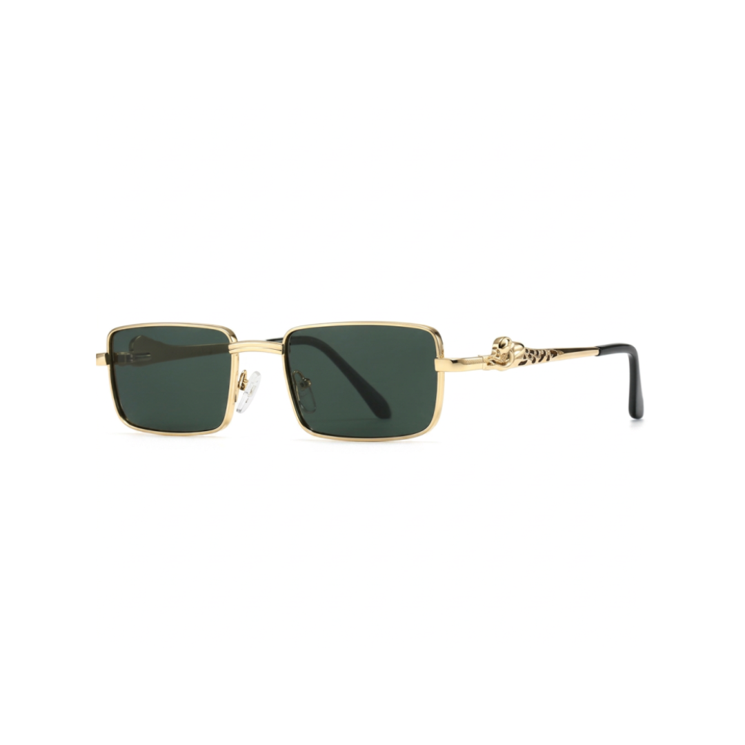 Narrow Rectangular – Gold / Dark Green