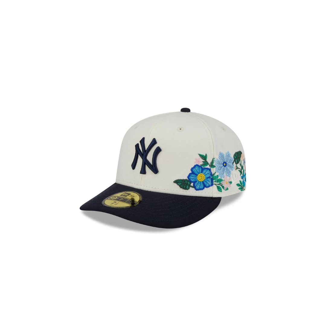 New York Yankees – 59FIFTY Fitted – Cream/Navy Botanical