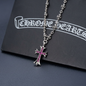 Chrome Hearts Style "Tiny Fat" Cross & Tiny E Link Chain
