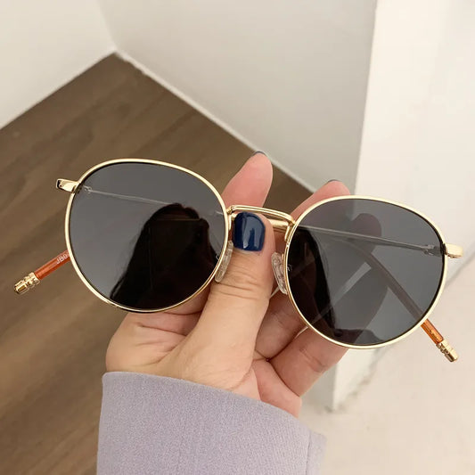 Preppy Style Sweet Round Ac UV400 Protection Round Frame