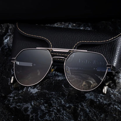 Metal Frame Sunglasses For Men Double Bridge