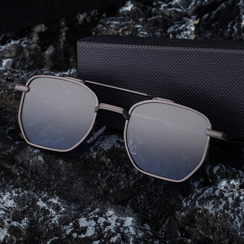 Milan Metal Rimmed Glasses Grey And Black