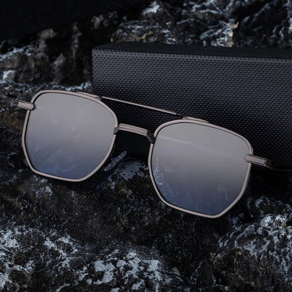 Milan Metal Rimmed Glasses Grey And Black