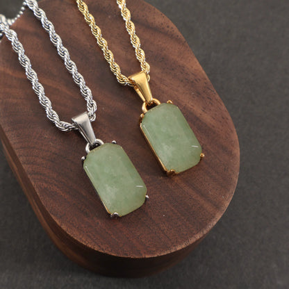 Jade Stone Pendant for Men (Available in gold & silver)
