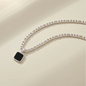Black Onyx Pendant With a Links Chain