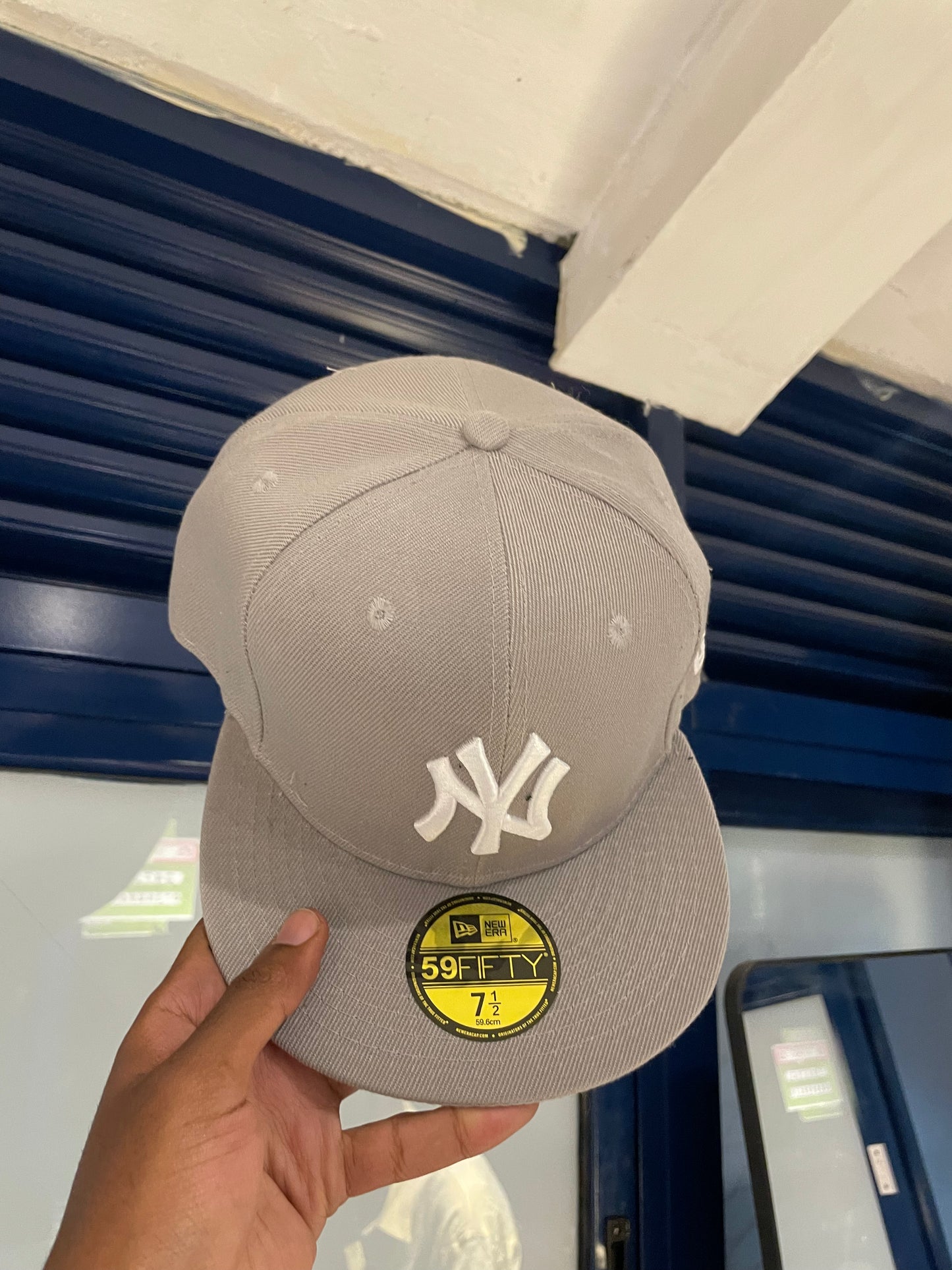 New York Yankee New Era 59fifty Fitted Cap-Grey