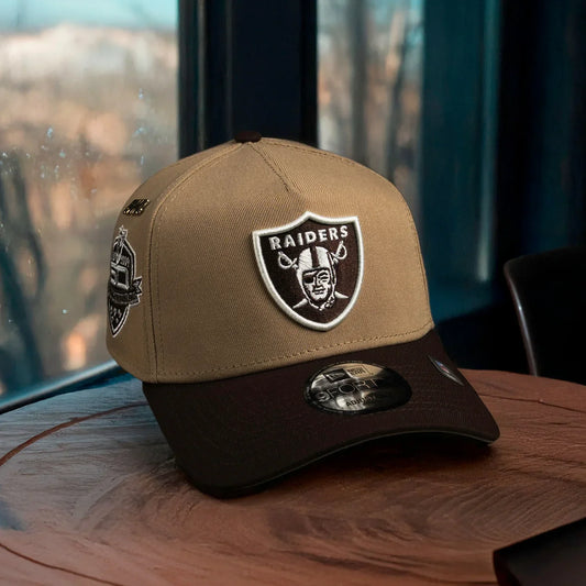 LAS VEGAS RAIDERS NFL CAMEL GREY UV / NEW ERA 9FORTY A-FRAME