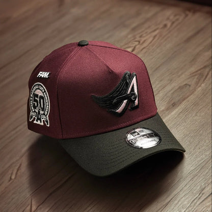 ANAHEIM ANGELS MLB MAROON BLACK TWO TONE GREY UV / NEW ERA 9FORTY A-FRAME