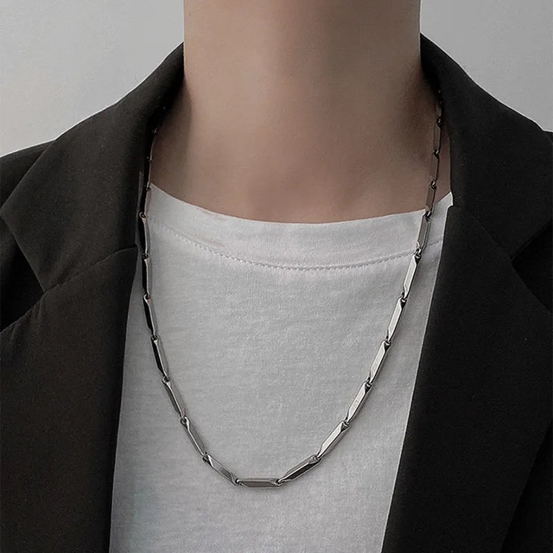 Hip-Hop Retro Solid Color Men'S Necklace
