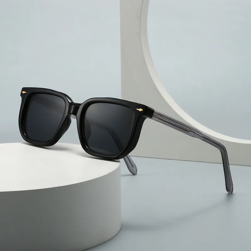 Retro Black UV400 Men's Sunglasses