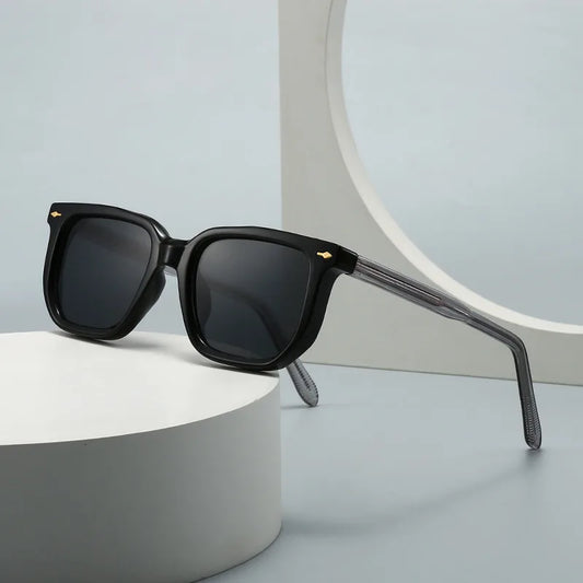 Retro Black UV400 Men's Sunglasses