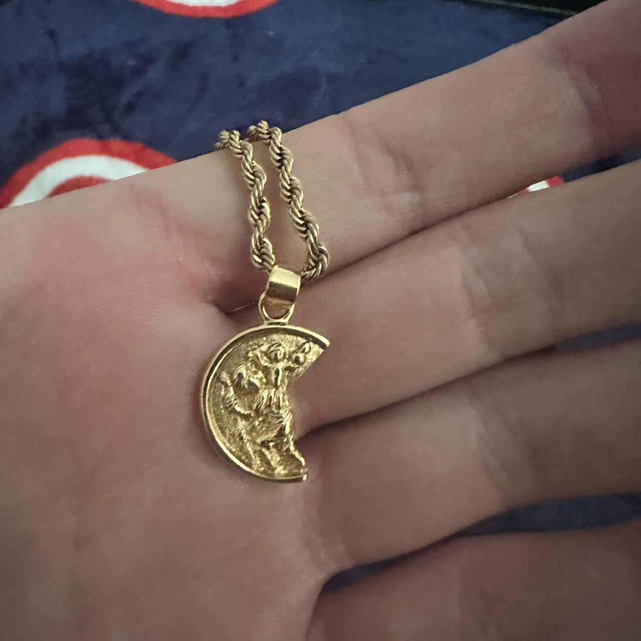 St. Christopher Men Necklace (In silver and gold)