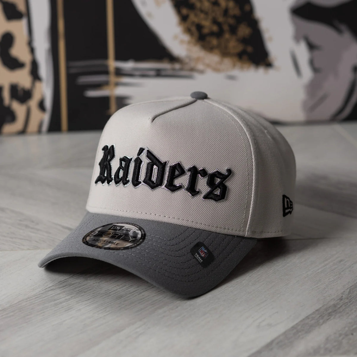 LAS VEGAS RAIDERS NFL STONE STORM GREY TWO TONE