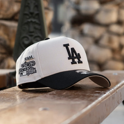 LOS ANGELES DODGERS MLB STONE BLACK TWO TONE UV / NEW ERA 9FORTY A-FRAME