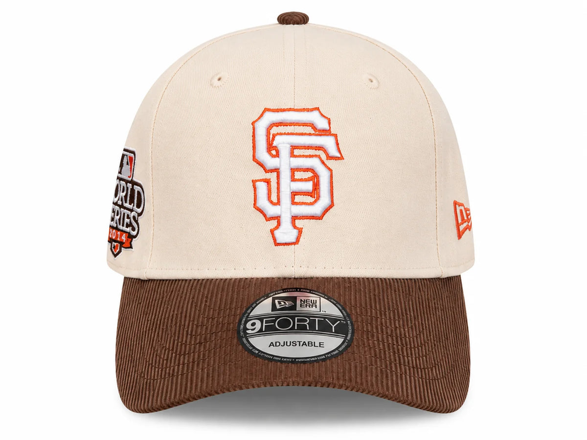 cream and brown New Era 9FORTY San Francisco Giants cap with an embroidered team logo