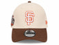 cream and brown New Era 9FORTY San Francisco Giants cap with an embroidered team logo