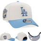 New Era Los Angeles Dodgers 9FORTY A-Frame Snapback Hat, featuring a distinctive two-tone cream/white and sky blue