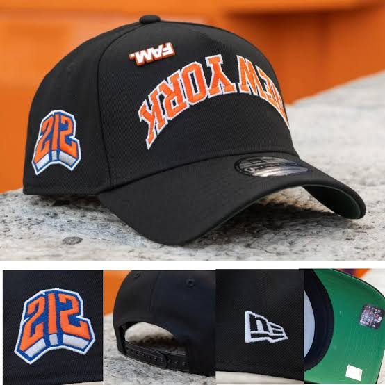 New Era 9FORTY A-Frame New York Knicks Upside Down Script Adjustable Hat