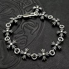 Chrome Hearts Style Cutout Cross Link Bracelet - Sterling Silver Streetwear Essential