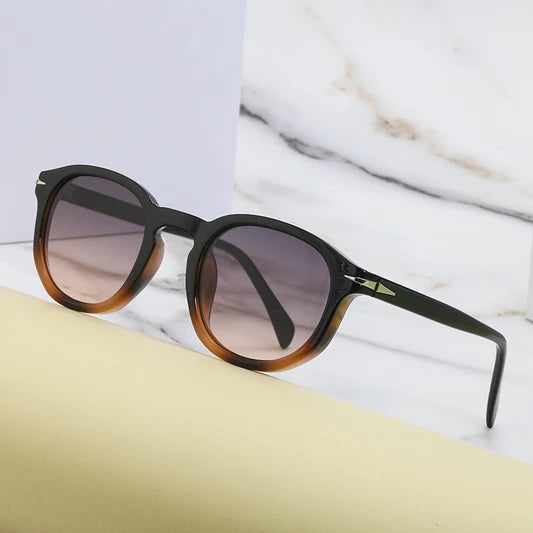 Geometric Oval Frame Sunglasses for Women