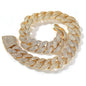 iced-out Miami Cuban link bracelet Gold 8 inches