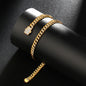 Miami Cuban link bracelet with an iced-out crystal box lock.