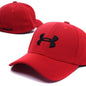 Under Armour Men's Blitzing Cap in a red and black color scheme