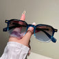 unisex retro square full-rim sunglasses