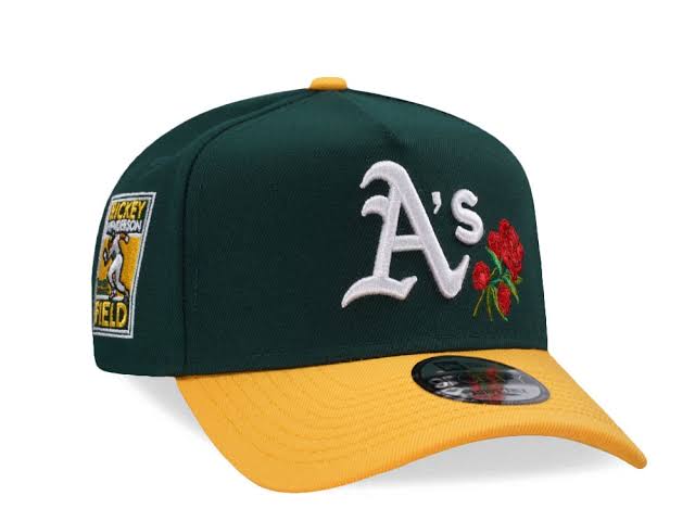 New Era Oakland Athletics "Rose Emblem" 9FORTY A-Frame Snapback Hat