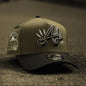 Atlanta Braves MLB Olive Black Two Tone 9FORTY A-Frame Snapback Hat by New Era.